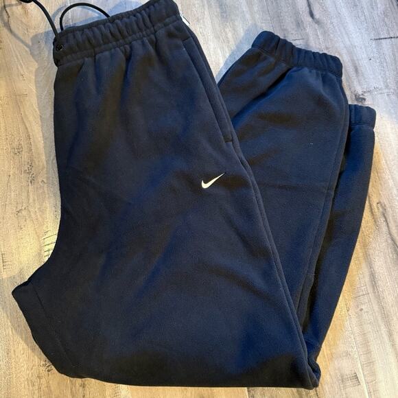 Nike Therma-FIT One Women Loose Fleece Pants Black Medium high rise full length - Picture 7 of 8